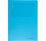 Q-CONNECT pochette coin à fenêtre, 120 g/m², A4, paquet de 100 pièces, bleu