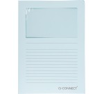 Q-CONNECT corner pocket with window, 120 g/m², A4, pack of 100 pieces, light blue