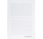 Q-CONNECT corner pocket with window, 120 g/m², A4, pack of 100 pieces, white