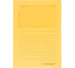 Q-CONNECT windowed corner pocket, 120 g/m², A4, pack of 100 pieces, orange