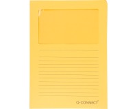 Q-CONNECT pochette coin à fenêtre, 120 g/m², A4, paquet de 100 pièces, orange