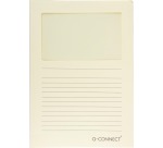 Q-CONNECT pochette coin à fenêtre, 120 g/m², A4, paquet de 100 pièces, jaune clair