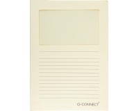 Q-CONNECT pochette coin à fenêtre, 120 g/m², A4, paquet de 100 pièces, jaune clair