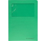 Q-CONNECT Sichthülle mit Fenster, 120 g/m², A4, Packung mit 100 Stück, grün