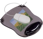 Q-CONNECT mouse pad, gel, with wrist rest, gray