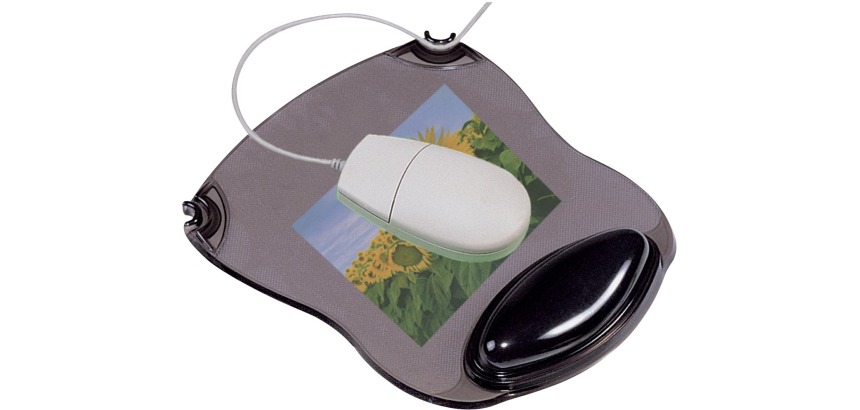 Q-CONNECT mouse pad, gel, with wrist rest, gray