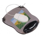 Q-CONNECT mouse pad, gel, with wrist rest, gray