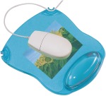 Q-CONNECT tapis souris, gel, avec repose-poignet, bleu