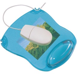 Q-CONNECT tapis souris, gel, avec repose-poignet, bleu