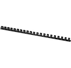 En_canutillo q-connect redondo 14 mm plastico negro capacidad 130 hojas caja de 100 unidades