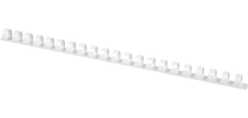 Q-CONNECT bindrug 14mm 21 rings 100 stuks wit
