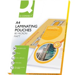 Q-CONNECT pochettes de plastification A4 2x 80 microns 100 pièces
