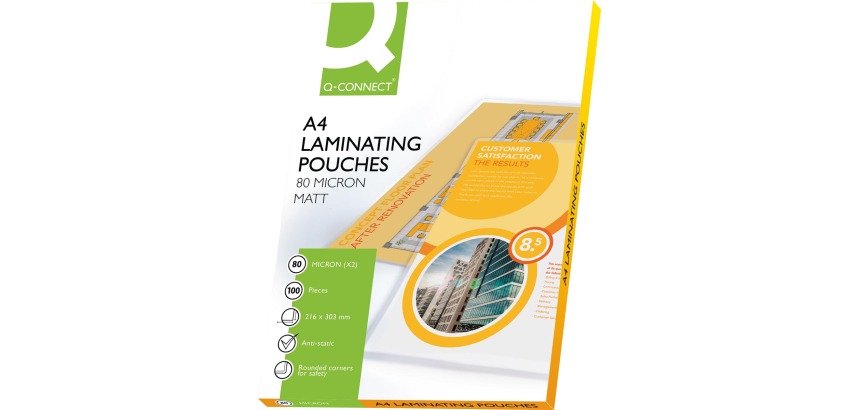 Q-CONNECT pochettes de plastification A4 2x 80 microns 100 pièces