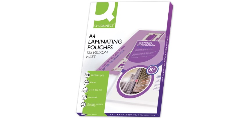 Q-CONNECT laminating pouches A4 2x 125 microns 100 pieces