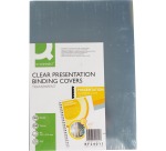 Q-CONNECT couvertures, ft A4, PVC, 250 micron, paquet de 100 pièces, transparent