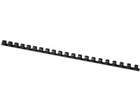 En_canutillo q-connect redondo 10 mm plastico negro capacidad 95 hojas caja de 100 unidades