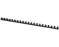 Q-CONNECT bindrug 12mm 21 rings 100 stuks zwart