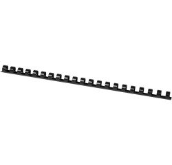 En_canutillo q-connect redondo 12 mm plastico negro capacidad 102 hojas caja de 100 unidades