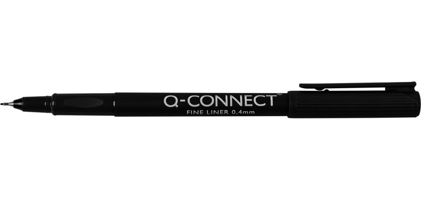 Q-CONNECT felt-tip pen, 0.4 mm, black