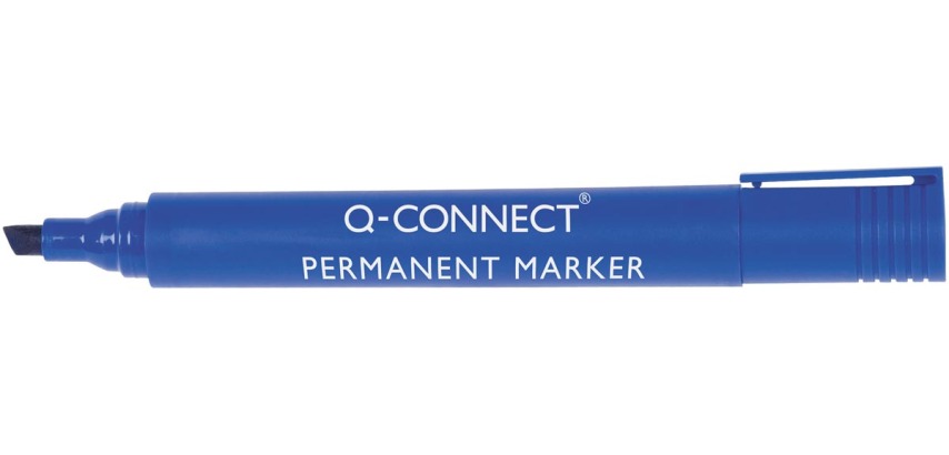Q-CONNECT Permanentmarker, 2-5 mm, abgeschrägte Spitze, blau