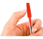 Q-CONNECT Kugelschreiber, mit Kappe, 0,7 mm, mittlere Spitze, rot, Schachtel mit 50 Stück