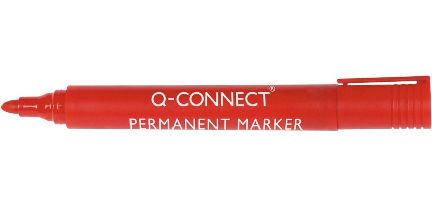 Q-CONNECT Permanentmarker, 2-3 mm, Rundspitze, Rot