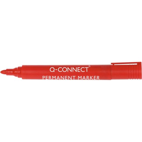 Q-CONNECT marqueur permanent, 2-3 mm, pointe ronde, rouge