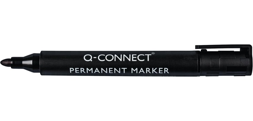 Q-CONNECT Permanentmarker, 2-3 mm, Rundspitze, schwarz