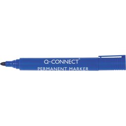 Q-CONNECT permanente marker, 2-3 mm, ronde punt, blauw