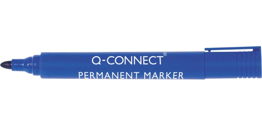 Q-CONNECT marqueur permanent, 2-3 mm, pointe ronde, bleu