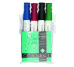 Q-CONNECT marqueur pour tableaux blancs, en couleurs assorties, boîte de 4 pièces