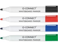 Q-CONNECT whiteboardmarker, in geassorteerde kleuren, doosje van 4 stuks