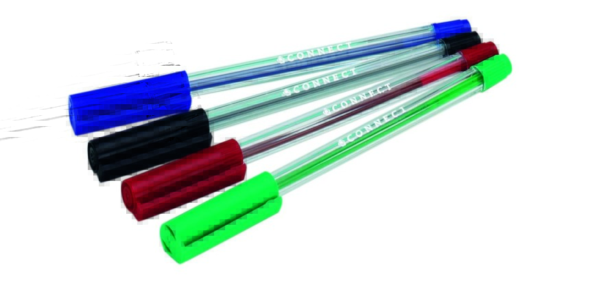 Q-CONNECT balpen, met dop, 0,7 mm, medium punt, blauw, doos van 50 stuks