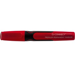Q-CONNECT Premium marqueur permanent, 3 mm, pointe ronde, rouge