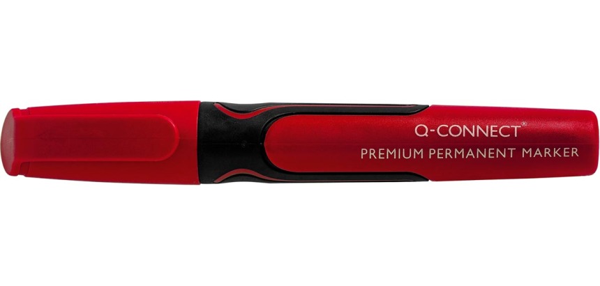 Q-CONNECT Premium permanent marker, 3 mm, round tip, red
