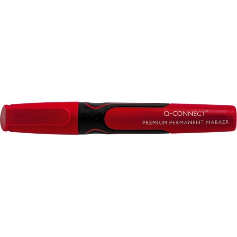 Q-CONNECT marqueur permanent premium, 3 mm, pointe ronde, rouge