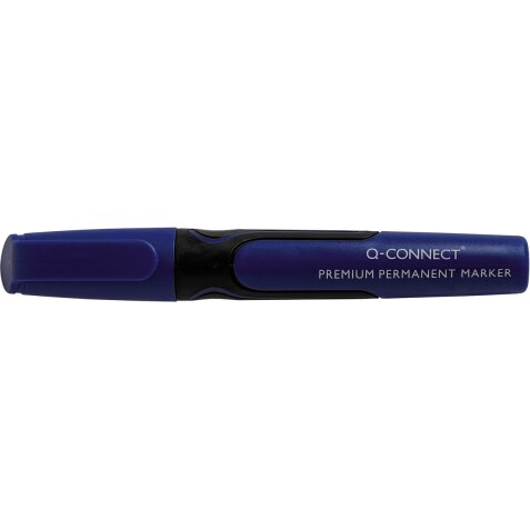 Q-CONNECT marqueur permanent premium, 3 mm, pointe ronde, bleu