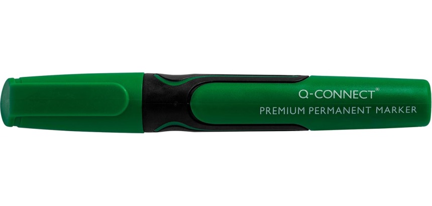 Q-CONNECT Premium marqueur permanent, 3 mm, pointe ronde, vert
