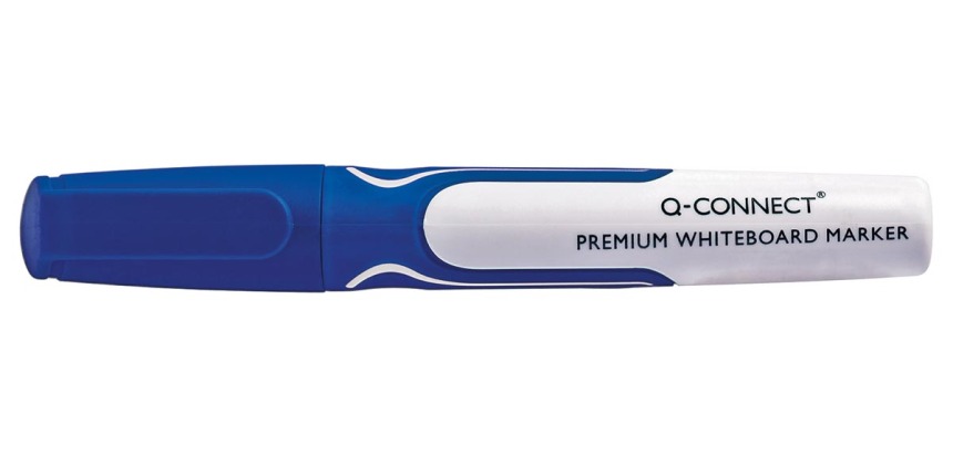 Q-CONNECT Permium marqueur tableau blanc, 3 mm, pointe ronde, bleu
