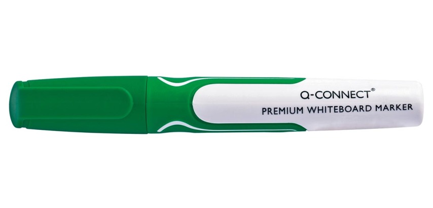 Q-CONNECT Premium whiteboard marker, 3 mm, round tip, green
