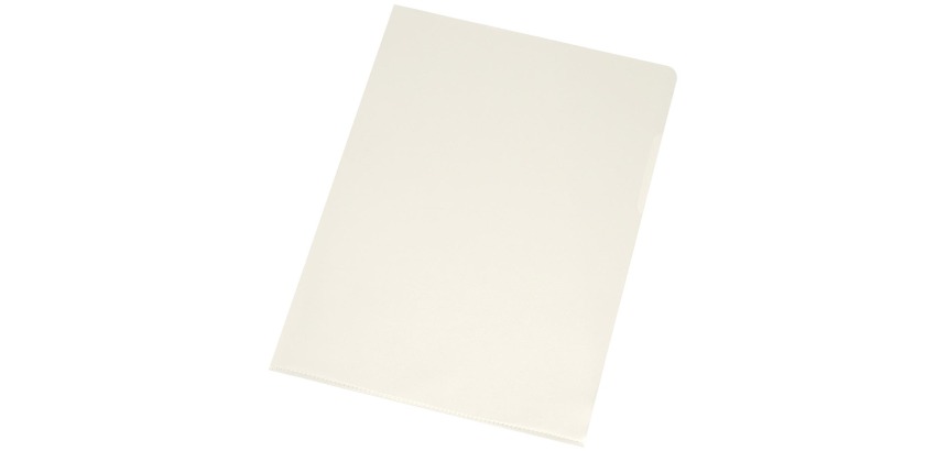 Q-CONNECT L-map, glashelder, 120 micron, pak van 100 stuks
