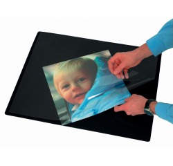 Q-CONNECT sous-main, ft 63 x 50 cm, noir, avec couverture