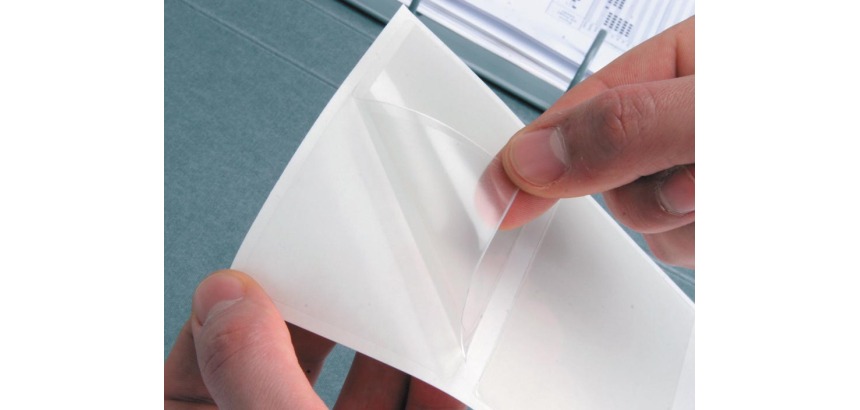 Q-CONNECT corner pocket, zelfklevend, ft 10 x 10 cm, pak van 10 stuks