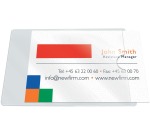 Q-CONNECT badge pocket, autocollante, ft 60 x 95 mm, ouvert sur le côté, paquet de 10 pièces