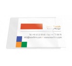 Q-CONNECT badge pocket, autocollante, ft 60 x 95 mm, ouvert sur le côté, paquet de 10 pièces