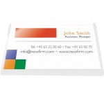 Q-CONNECT badge pocket, autocollante, ft 60 x 95 mm, ouvert sur le long côté, paquet de 10 pièces