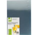Q-CONNECT couvertures, ft A3, PVC, 200 micron, paquet de 100 pièces, transparent