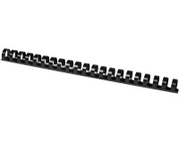 Q-CONNECT 18mm combs 21 loops 50 pieces black