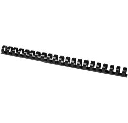 Q-CONNECT 18mm combs 21 loops 50 pieces black
