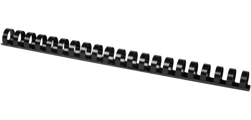 Q-CONNECT Kämme 18mm 21 Schlaufen 50 Stück schwarz